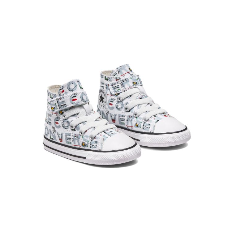 Converse Chuck Taylor All Star Comfortable High-Top Walking Shoes Baby Shoes White Light-Blue 772771C