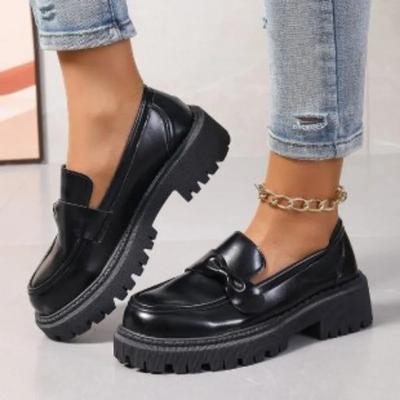 Shoes Female Loafers Women's Pumps Classics Office & Career Pumps Women Round Toe Med Heel Slip On Plus Size Ladies Shoes
