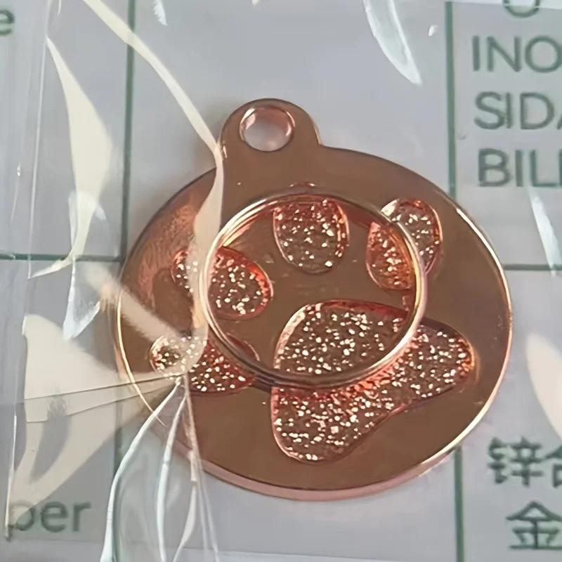 

Индивидуальная лазерная гравировка для жетонов для собак, украшений для собак, идентификационных жетонов, кошачьих табличек с именем, объявлений, кошачьих жетонов, подвесок для ошейников для домашних животных розового золота