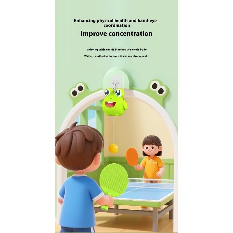 1SET Hanging Table Tennis Training Table, a Parent-child Interactive Indoor Hand-eye Coordination Practice Toy Suitable for Children