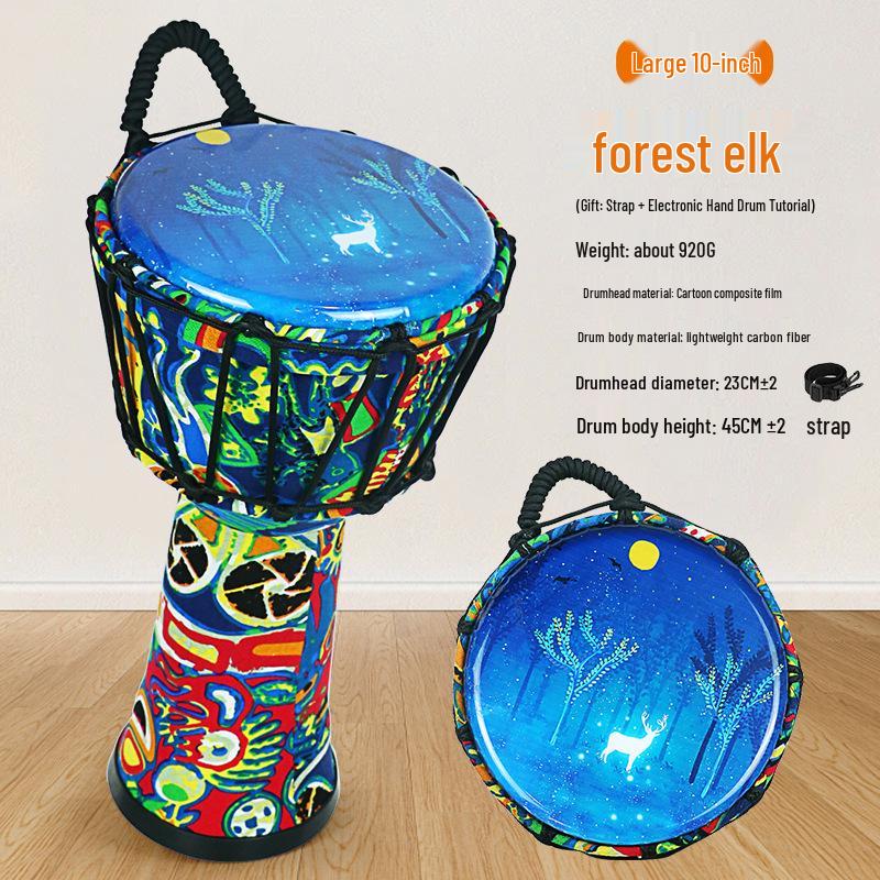 Sheepskin African Hand Drum for All Ages - Beginner To Professional