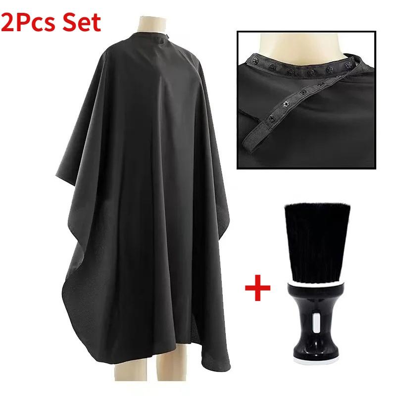 Neuer Haarschneideumhang Pro Salon Friseur Friseurkittel Barber Schwarz Wasserdicht Friseurschürze Haarschnittumhänge