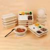 Eco-Friendly 3-Compartment Corn Starch Disposable Bento Box
