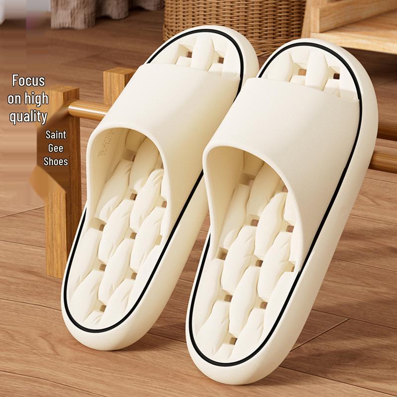 EVA Plus Size Non-Slip Shower Slippers for Men & Women - Hollow, Odor-Free, Indoor/Outdoor Use