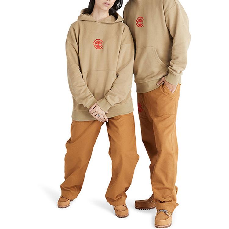 Timberland X CLOT Collaboration Eastern Embroidery Pullover Sweatshirt Unisex Sweatshirt Khaki A63KR-918