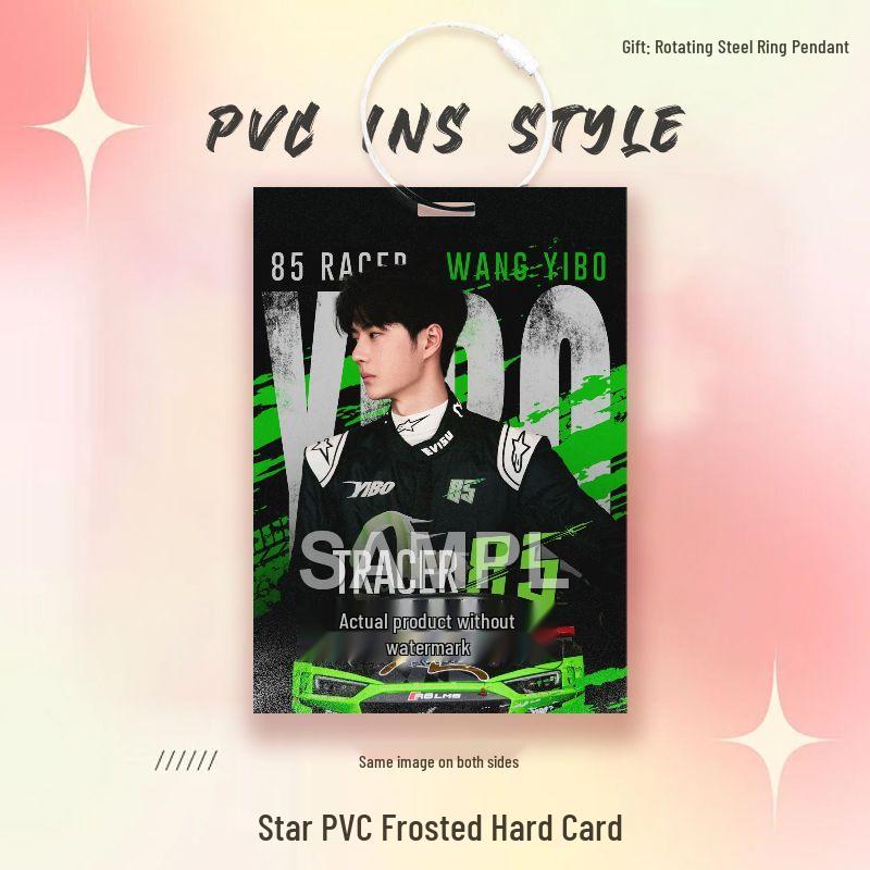 Wang Yibo Star Card Idol PVC Pendant for Ita Bag Decoration