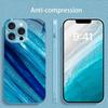 Hellblau Dunkelblau Mann Schutz Handyhülle Glas Handyhülle für iPhone 17 16 15 14 13 12 11pm Pro Plus Sturzfestes Handy