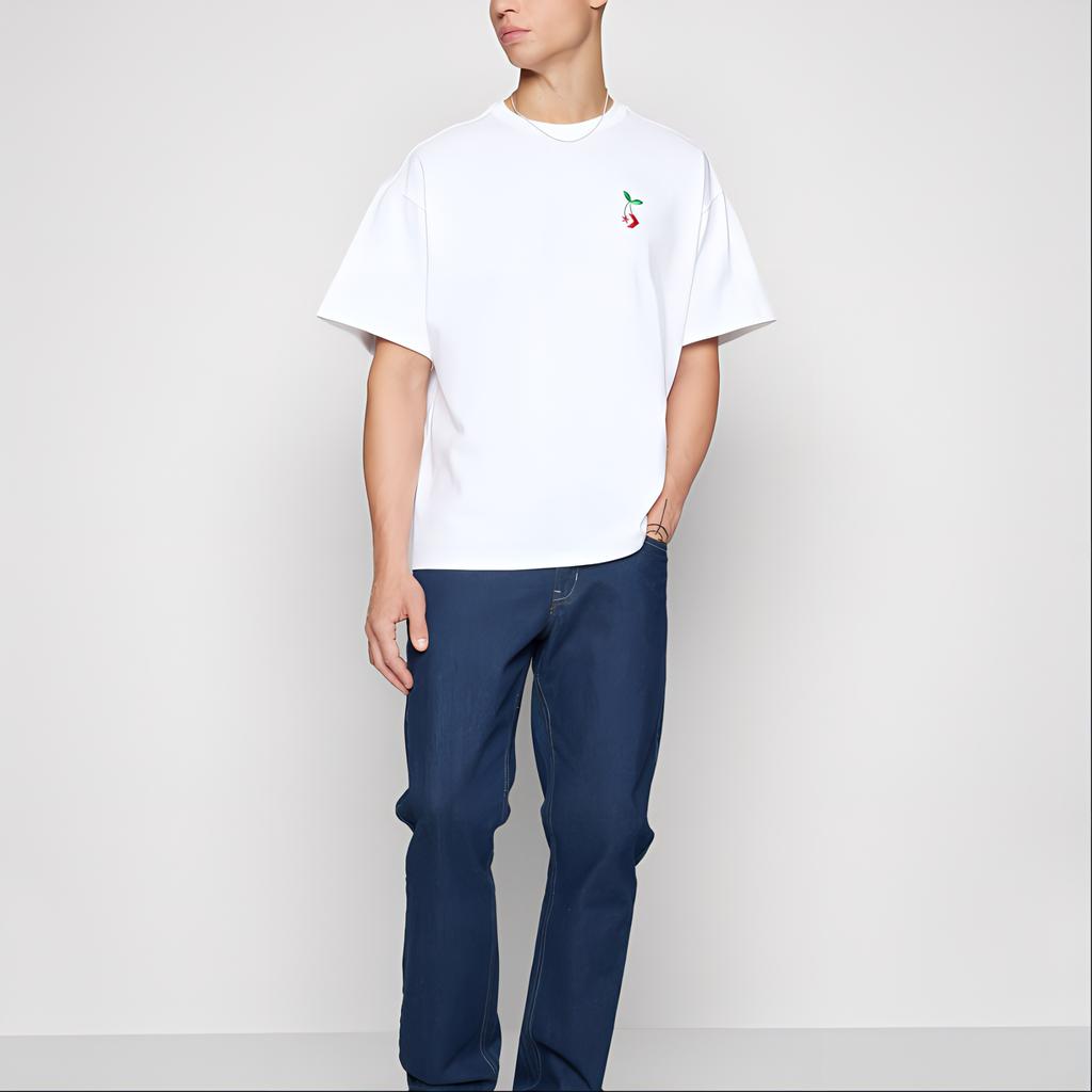 Converse Loose Fit Star Chevron Cherry Tee Asia Sizing 'White' Men's 10025237-A03