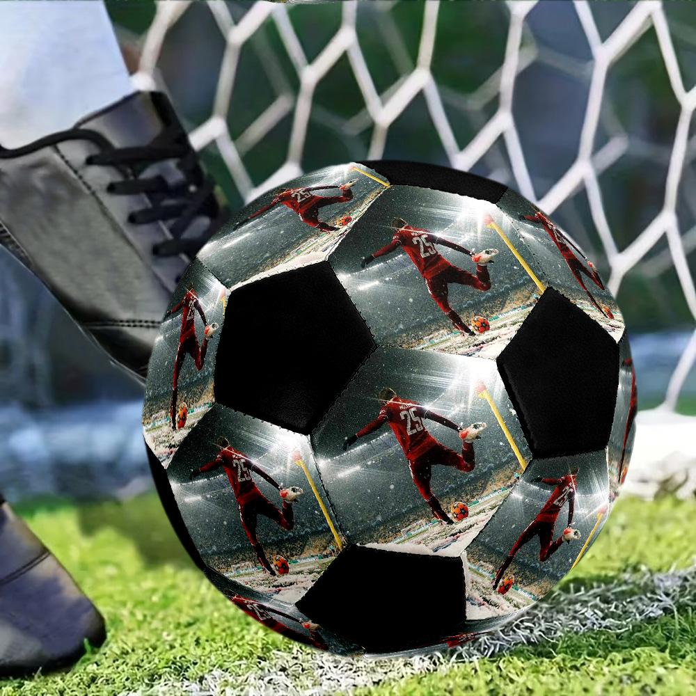 Snowy Soccer Kick Personalized photo Size 5 Soccer Ball Machine Sewn Indoor/Outdoor Training and Matches Personalized Printing soccer