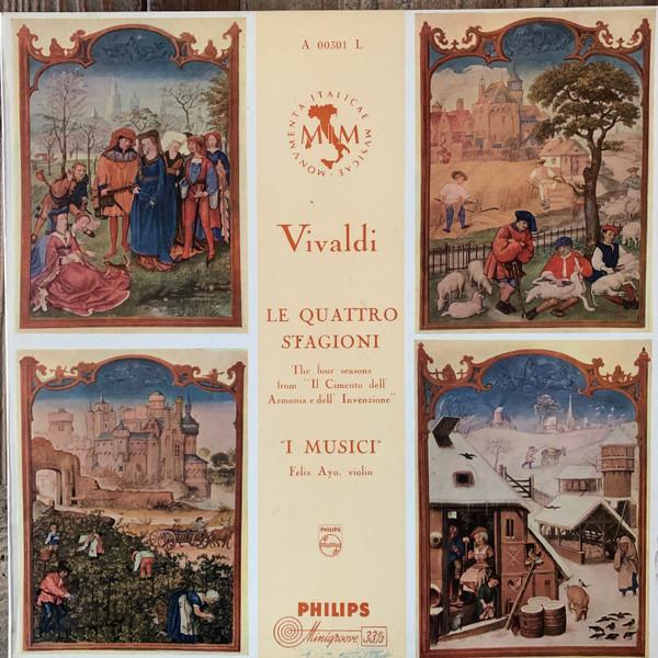 LP Record ANTONIO VIVALDI I MUSICI FLIX A Le Quattro Stagioni A00301L Philips 1959 Netherland Classical Used