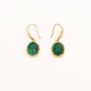 Elegant Gold-Plated Natural Stone Earrings for Women - Fashionable Autumn/Winter Style