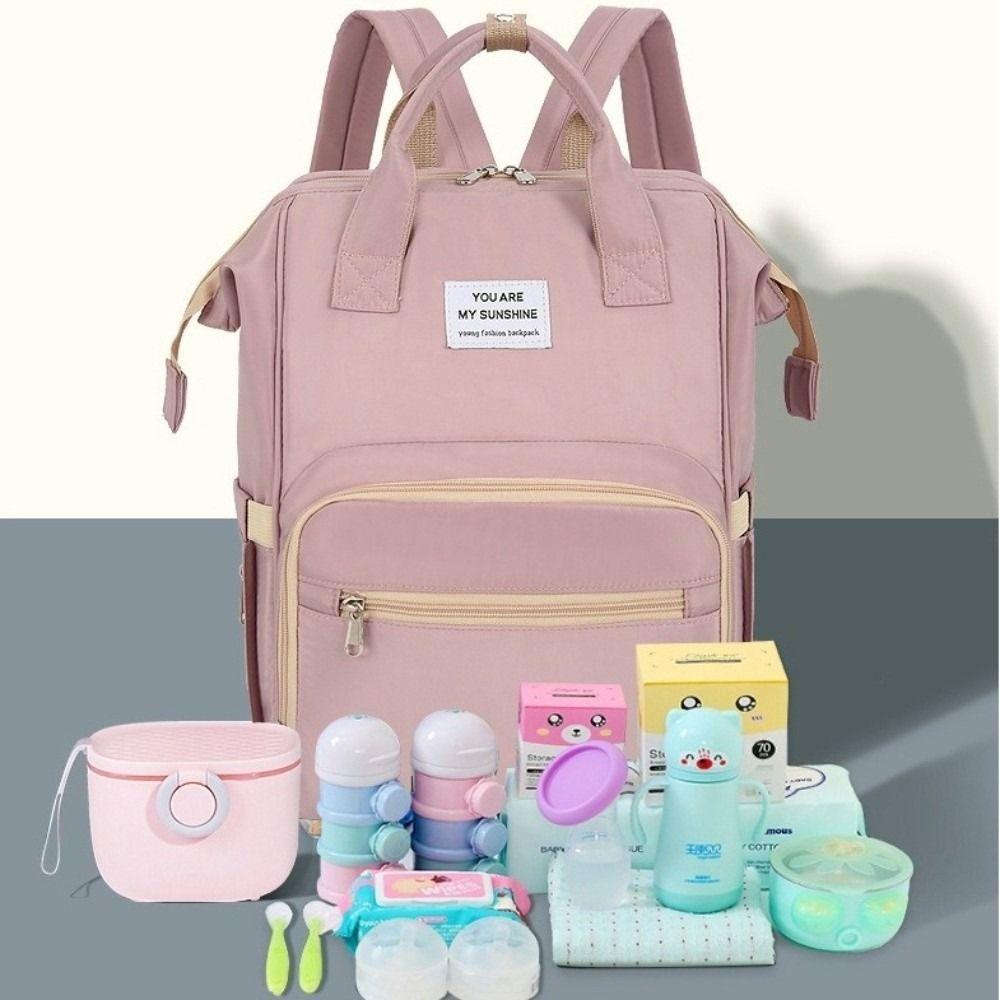 Multi-Functional Nappy Backpack Bag Portable Mom's Outting Bag Mommy Bag  for Nursing