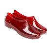 Low tube warm velvet rain boots low top waterproof shoes women's fashion adult short tube non-slip light mouth low top boots