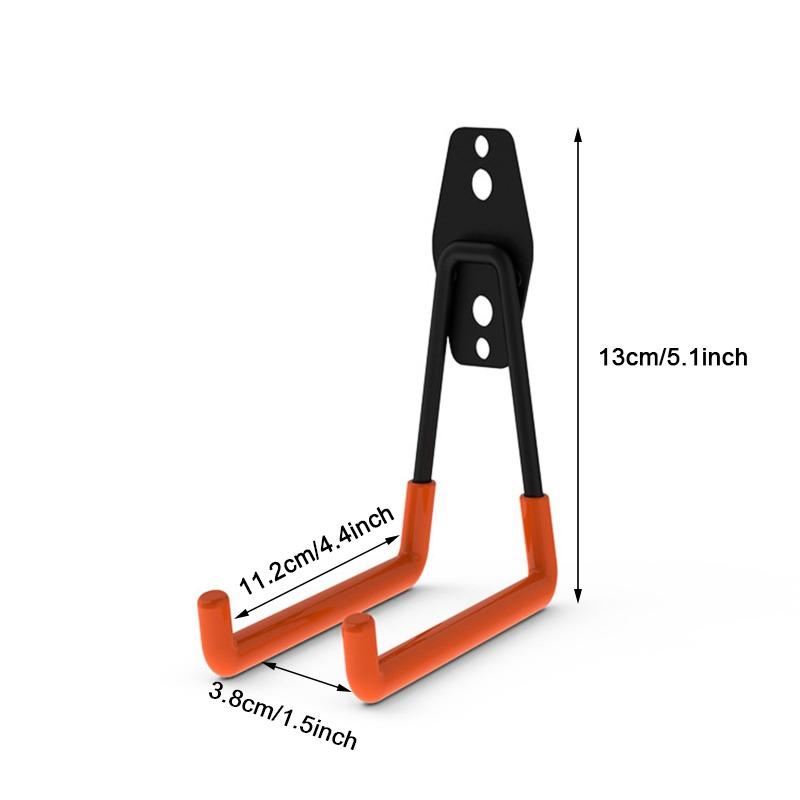 Heavy Duty Metal Hook Garage Organizer Wall Mount Bicycle Hanger Hooks Wall Mount Anti-Slip Storage Hook For Ladders Garden Tool