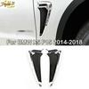 For BMW X5 F15 2014-2018 Chrome Marker Fender Side Air Vent Trim Cover 2pcs Set