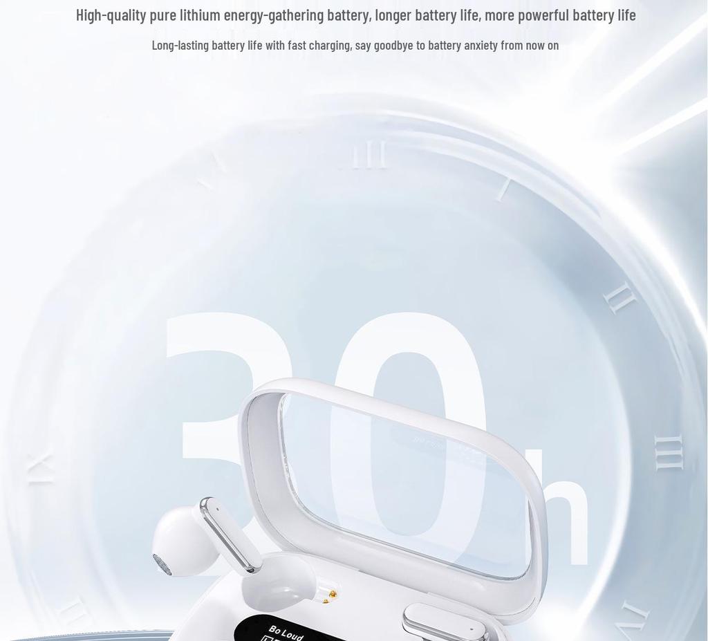 New Q6 Bluetooth Earbuds: High Sound Quality, Long Battery Life, Digital Display, TWS Design.