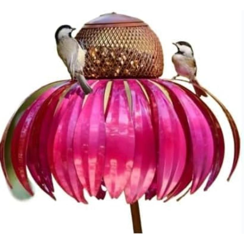 

Standing Metal Coneflower Bird Feeder, Decorative Flower Feeder for Outdoors, Coneflower Bird Feeder for Attracting Birds,Garden Décor