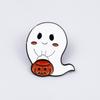 Creative Halloween Pumpkin and Little Ghost Brooch - Cute Cartoon Badge and Alloy Accessories