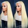 Synthetic Lace Front Wig Women Long Straight Hair With Side Bangs Heat Resistant Fiber 18-40 Inch