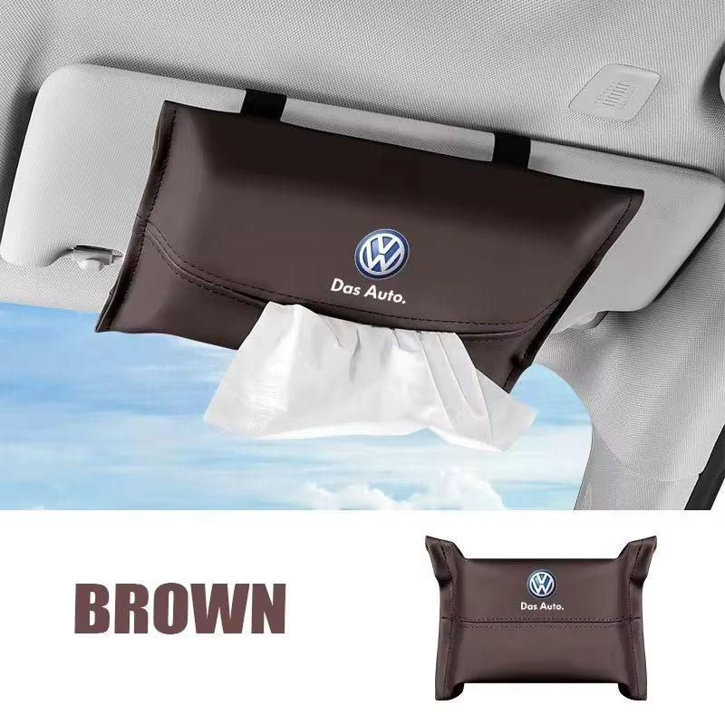For VOLKSWAGEN VW Car Tissue Storage Bag Sun Visor Armrest Box for Volkswagen Rline Passat Santana Touareg Tiguan Golf Bora Beet