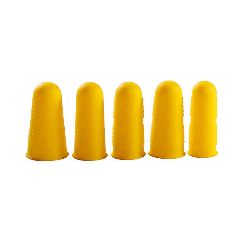 5Pcs/set Non-slip Silicone Finger Cover Cap Heat Insulation Finger Guard Protectors for Scrapbooking Crafts Ironing