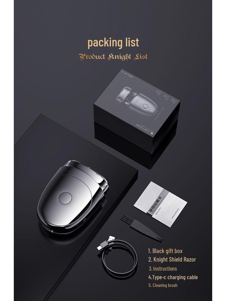 Dual Blade Rechargeable Electric Shaver – Compact & Portable Beard Trimmer for Men