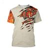 Summer Fashion Comfortable Loose Round Neck Short Sleeve Large Size T-shirt Creative Firefighter 3d Printed Men's Casual Sports T-shirt