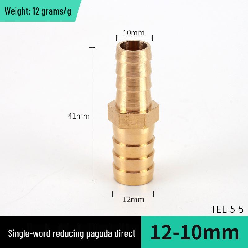 Brass L-Shaped Reducing Pagoda Plug, 4mm-19mm Conversion Hose Fitting