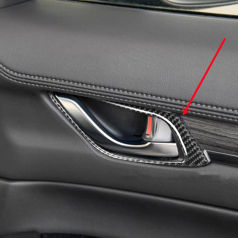 Panoul de control al ferestrelor ușii mașinii Capac mânerului bolului pentru ușă Benzi decorative Autocolante din fibră de carbon pentru interiorul mașinii Mazda CX-5