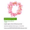 Ghirlanda di fiori di ciliegio artificiali da 90,5 pollici, fiori finti da appendere, decorazione primaverile per casa, matrimoni, feste, arco, giardino, ufficio.