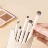 Juego de 5 Piezas de Pincel Delineador Angulado Esponjoso Cubre Sin Costuras Juego de Pinceles de Maquillaje Multifuncional Fibra Artificial Con Bolsa de Almacenamiento