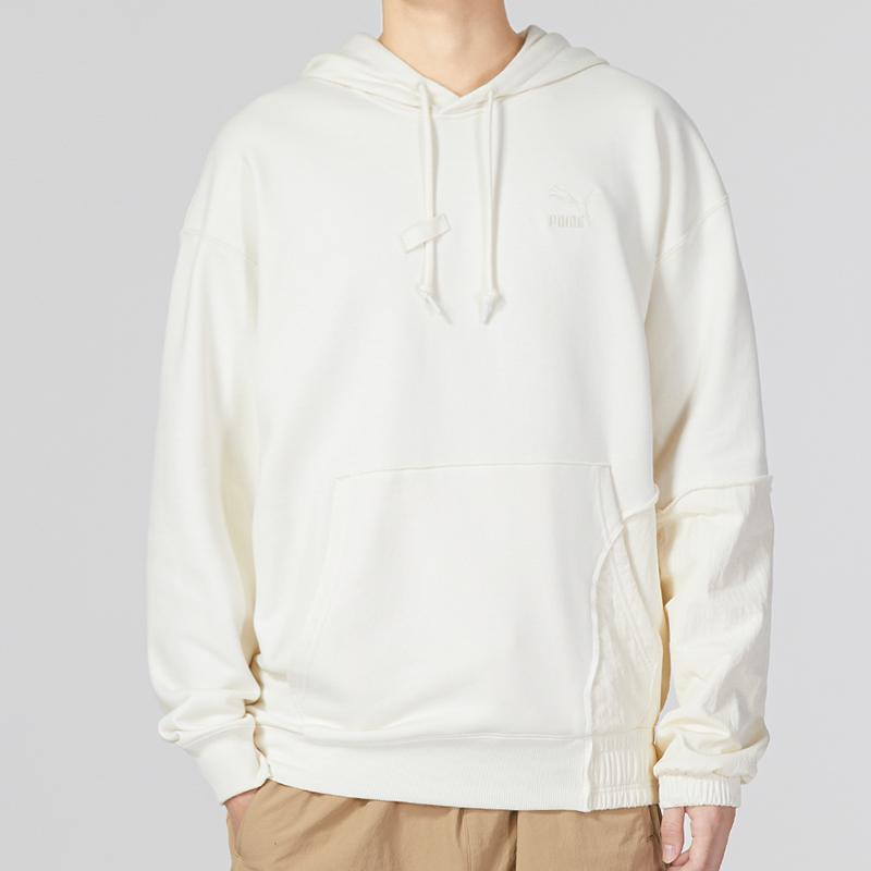 Puma CNY Serie Año Nuevo Estilo Chino Bz Zaozhi Sudadera con Capucha con Logo Bordado y Estampado en la Espalda Sudadera para Hombre Blanco 539593-65