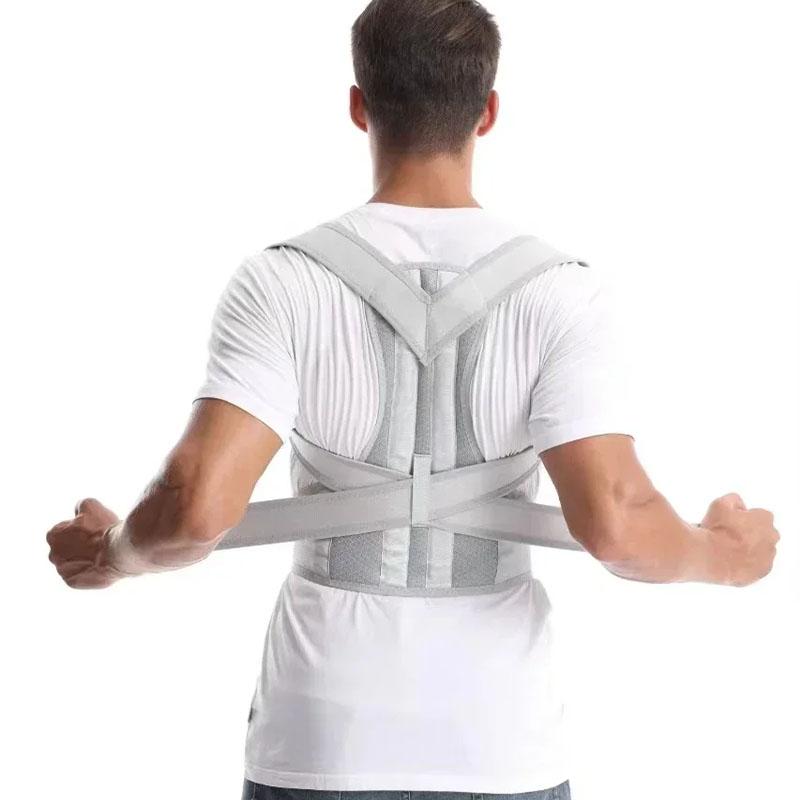 

Регулируемый корректор осанки при сколиозе, корсет, бандаж для спины, поясничная поддержка, выпрямитель спины, пояс-корректор осанки XXXL серый