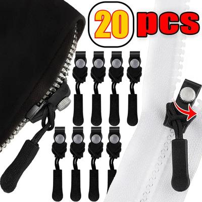 20PCS Universal Zipper Repair Kit Universal Instant Zipper Repair Replacement Sliding Teeth Rescue Zipper Head For 3 Different Size