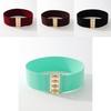 Black Nylon Stretch Waist Belt With Snap Closure For Work And Casual Outfits