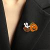 Festive Halloween Wraith Pumpkin Brooch Spooky Party Accessory For Costume Decoration And Outfit Enhancement
