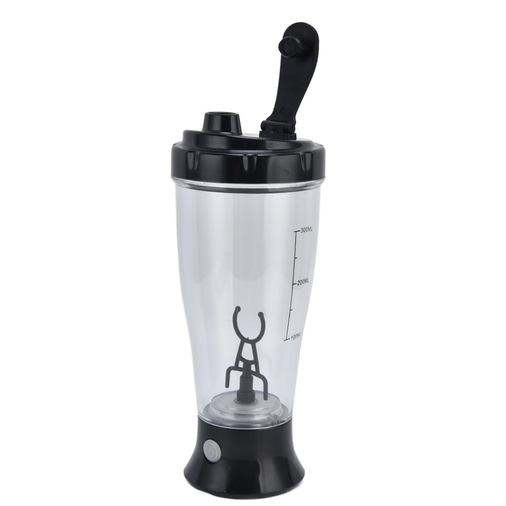 Electric Mixing Cup Simple 350ml Coffee Milk Shaking Bottle Automatic Shaker CupBlack