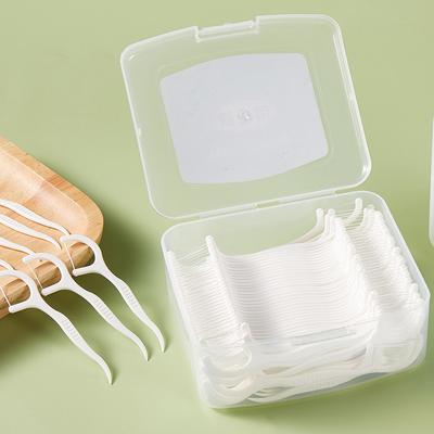 50ks/krabice Přenosné jednorázové dentální nitě Domácí kancelář Vysoce elastické dentální nitě