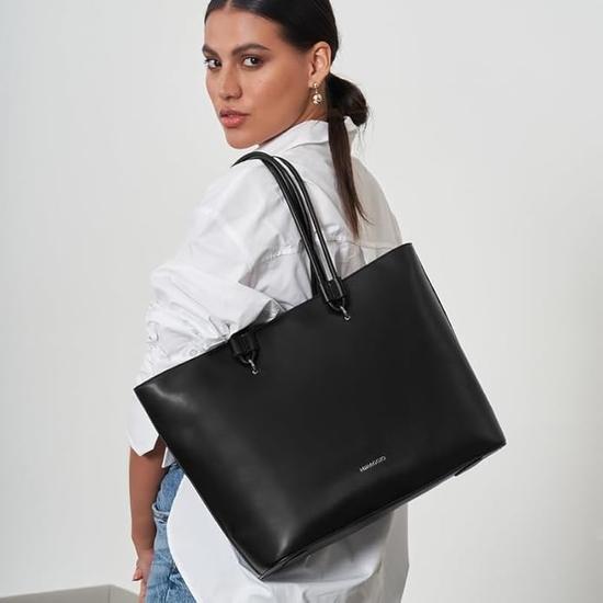 Miraggio Women's Jada Solid Tote Bag With Laptop Compartment | Tote Bags for Women For Office Use, Work | Ladies Shoulder Purse