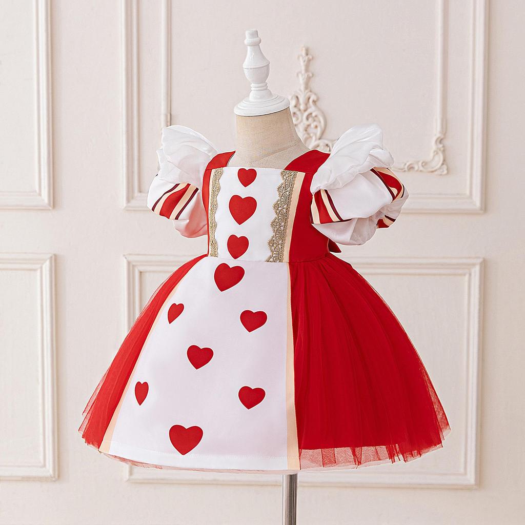 Queen of Hearts Halloween Cosplay Skirt and Gown Costume