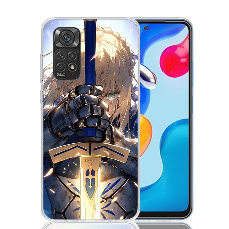 Fate Zero Stay Night Saber Phone Case For Xiaomi Redmi Note 15 14 13 12S 12 Pro Plus 11S 11E 11 11T 10S 10 Art Soft Pattern Cove
