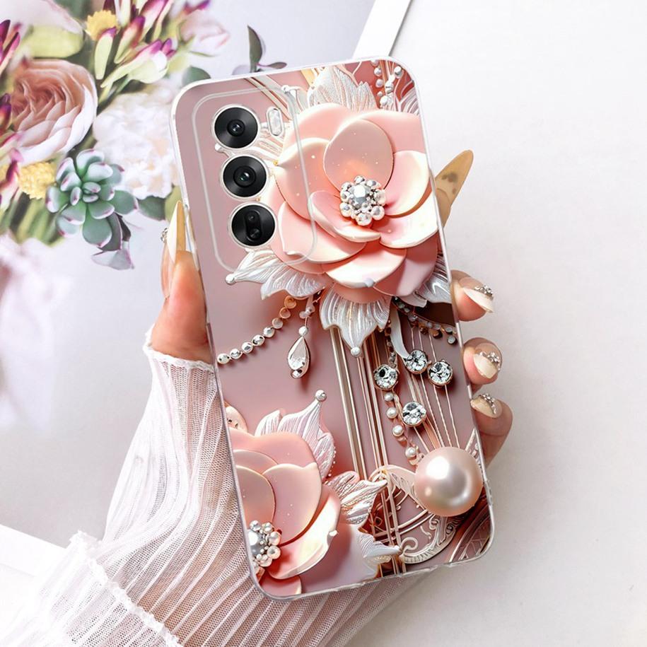 For OPPO Reno 12 Pro Case CPH2629 Popular Flower Soft TPU Back Cover Silicone Phone Case For OPPO Reno 12 Funda Reno12 Pro Coque