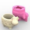 Easy To Use Flower Pots Mould Cow Shaped Planter Silicone Mold Personalized Succulent Vases Jewelry Crafting Mould