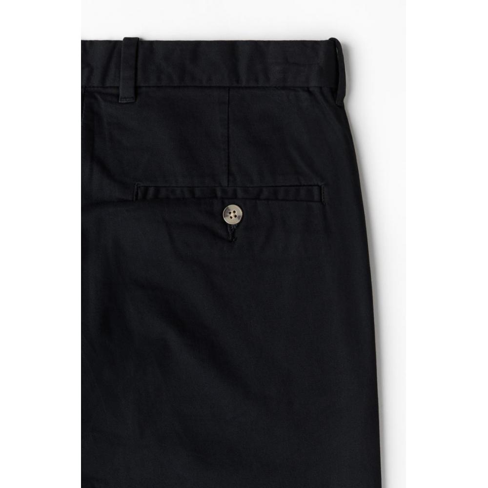 H M Cotton cHino Pants sliM Fit Black