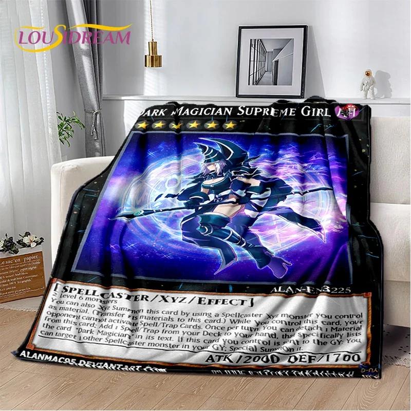 2025 New Yu-Gi-Oh Blue Eyes Dragon Monster Gold Card Cartoon Game Soft Blanket,Soft Throw Blanket for Home Bedroom Bed Sofa Gift
