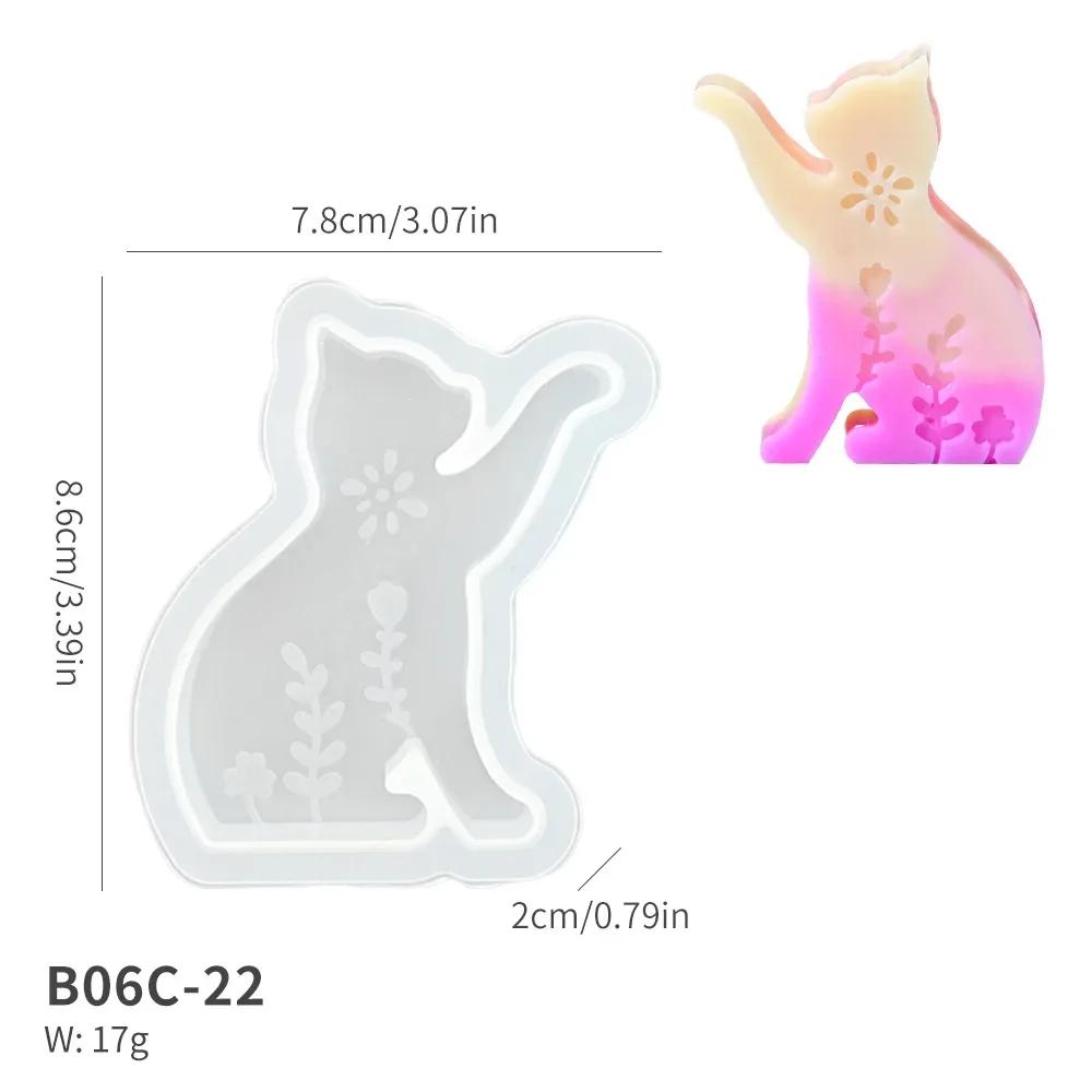 Easter Rabbit Silicone Mould Candle Molds DIY Relief Printing Gypsum Mould Cat Bunny Soap Scented Candle Ornament Mould Crafts