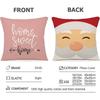 Christmas Elements Cushion Cover Household Decoration Linen Sofa Cushion Cover: Skin-Friendly & Breathable With Invisible Zipper
