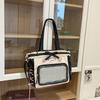 New Schoolbag Female High-value Contrasting Color College Style Junior High School Student Backpack Ballet Style Pleated Lace Pain Bag