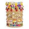 Bohemian Style Handmade Beaded Bracelets Set With Wooden Shell Glass Beads For Beach Vacation Gift
