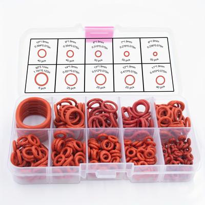 351pcs Silicone O-Ring Seal Kit, Oil-Resistant and Heat-Resistant Round Rubber Gasket Set for Cars, Pipes, and Faucets with 10 Different Sizes